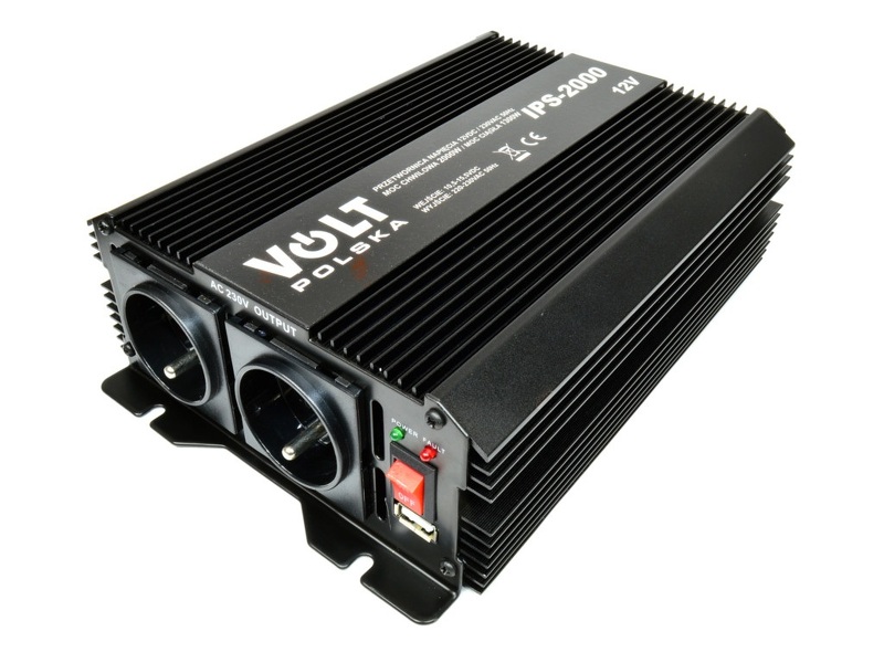 Zdjęcie produktu: Volt IPS-2000 12V 3IPS200012 - Przetwornica napięcia 2000W (1300/2000W) 12/230V Zdjęcie produktu: Volt IPS-2000 12V 3IPS200012 - Przetwornica napięcia 2000W (1300/2000W) 12/230V