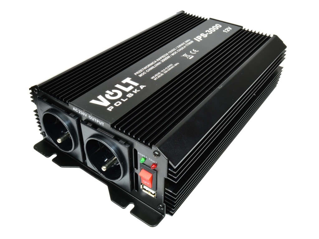 Volt 3IPS300012 Przetwornica napięcia 3000W (1700/3000W) 12/230V