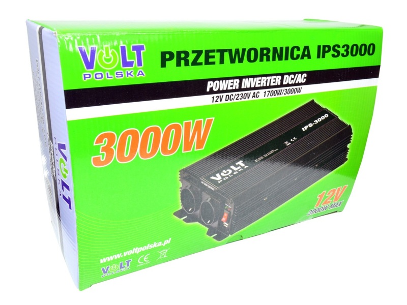 Zdjęcie produktu: Volt 3IPS300012 Przetwornica napięcia 3000W (1700/3000W) 12/230V
