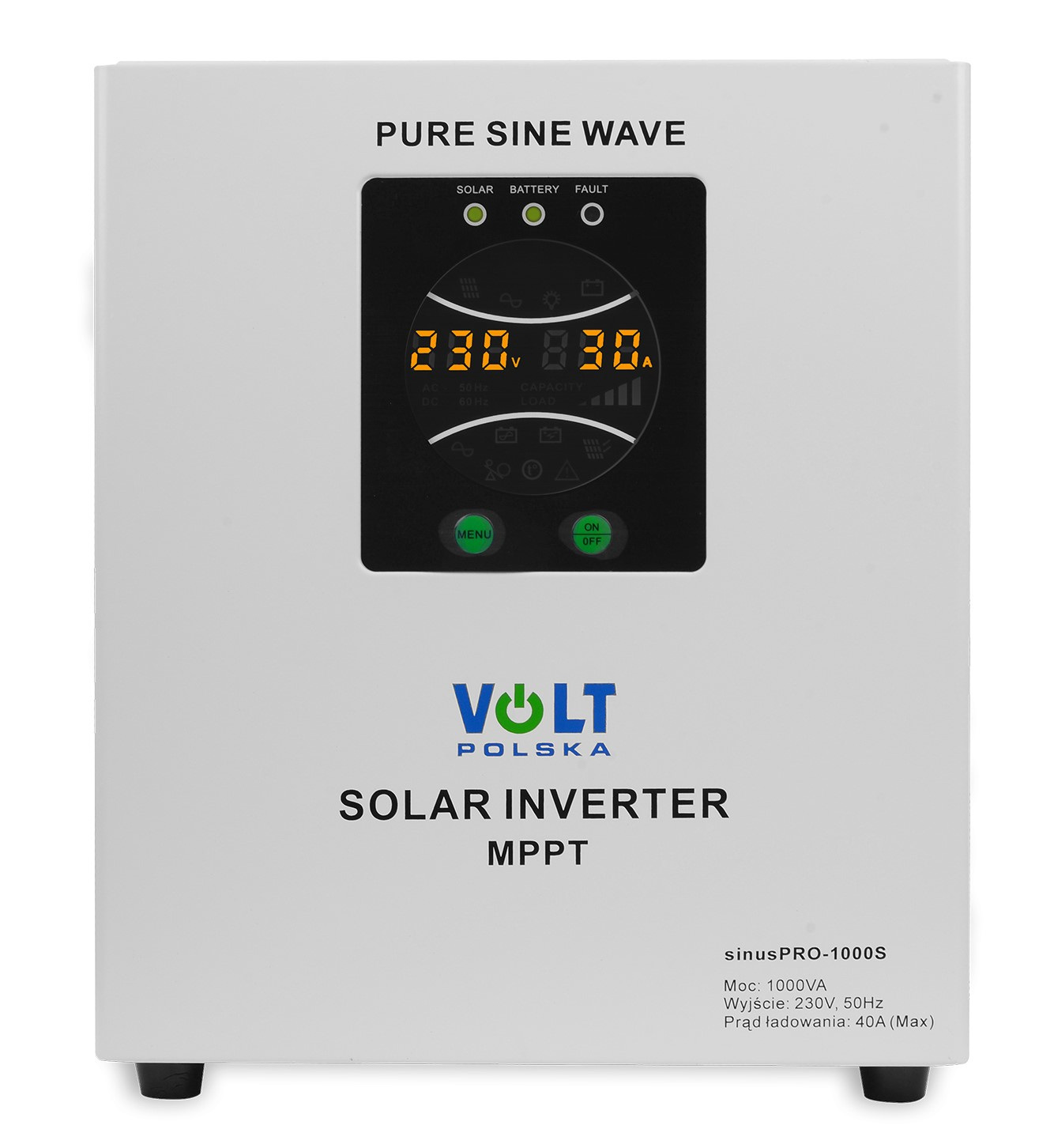 Inwerter solarny Sinus Pro 1000 S 12/230V (700/1000W) + 30A MPPT (50V) Inwerter solarny Sinus Pro 1000 S 12/230V (700/1000W) + 30A MPPT (50V)