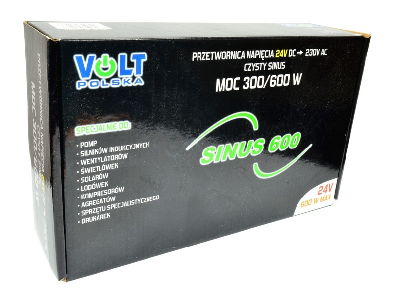 Zdjęcie produktu: Volt 3SIP060024 SINUS-600 24V przetwornica 300/600W 24/230V