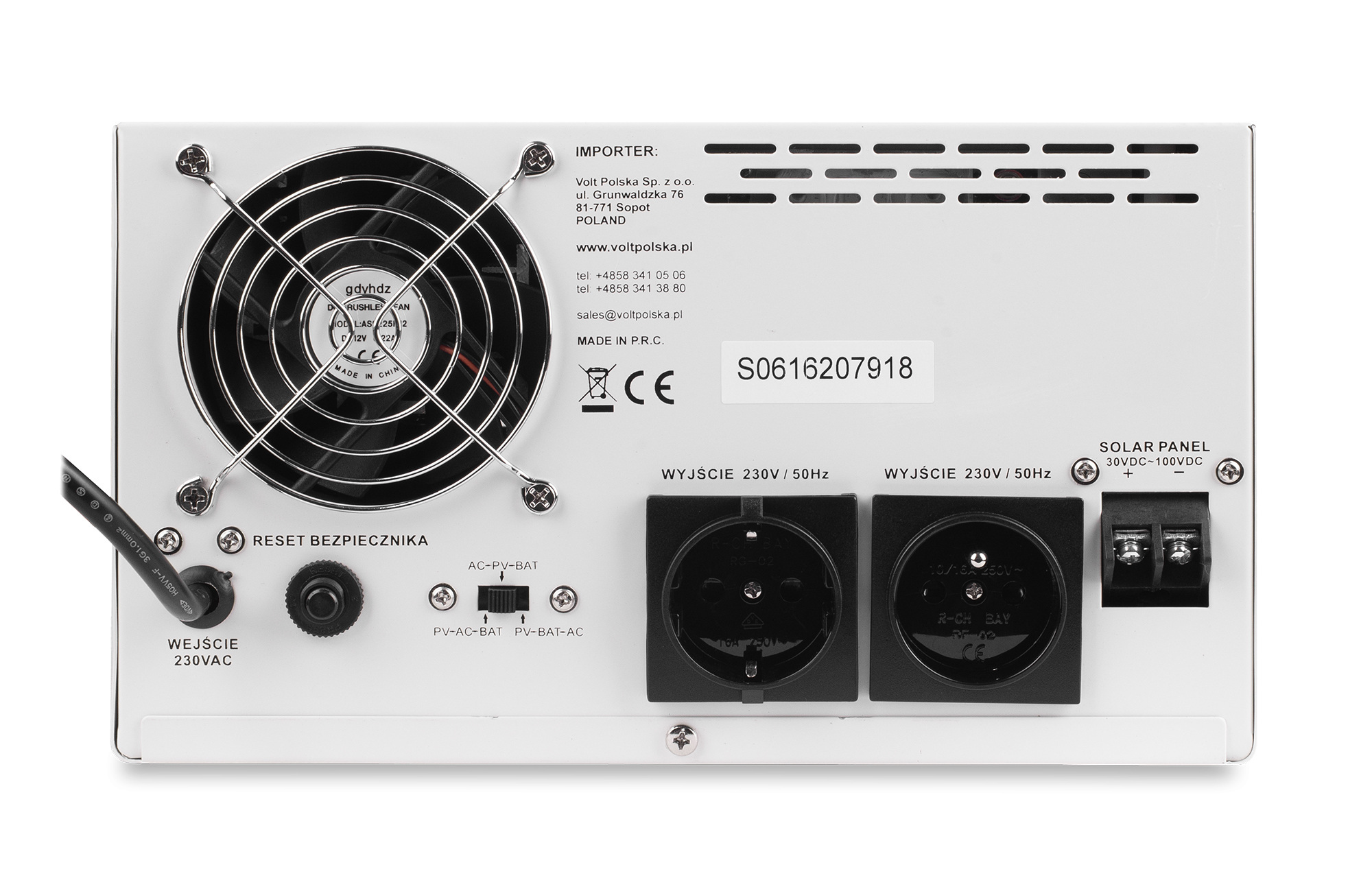 Inwerter solarny Sinus Pro 2000 S 24/230V (1400/2000W) + 40A MPPT (100V)