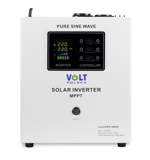 Zdjęcie produktu: Inwerter solarny Sinus Pro 2000 S 24/230V (1400/2000W) + 40A MPPT (100V)