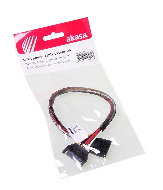 Akasa Przedłużacz zasilania SATA 15-pin 30cm (AK-CBPW04-30)