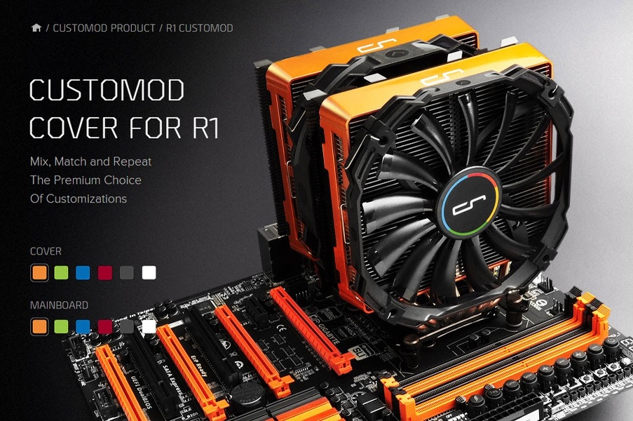 Zdjęcie produktu: Pokrywa Cryorig Customod dla chłodzenia R1 pomarańczowa (CR-CCO)