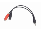 Miniatura zdjęcia: Gembird CCA-417, Adapter 1 x Mini Jack 4-pin (M) na 2 x Mini Jack (F) 20CM