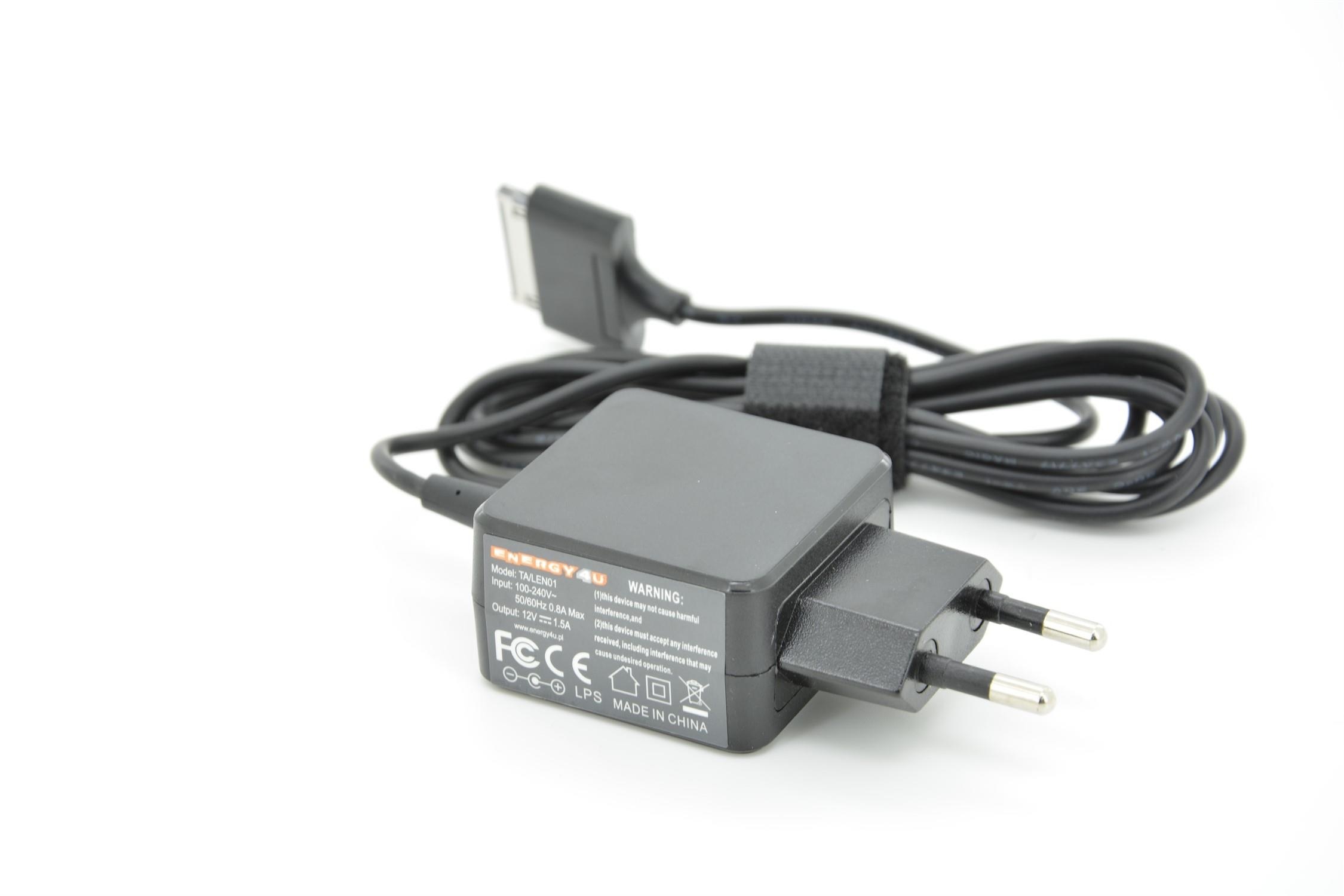 Energy4U TA/LEN01 12V / 1,5A (34-pin) 18W, zasilacz do Lenovo IdeaPad A1, K1, S1