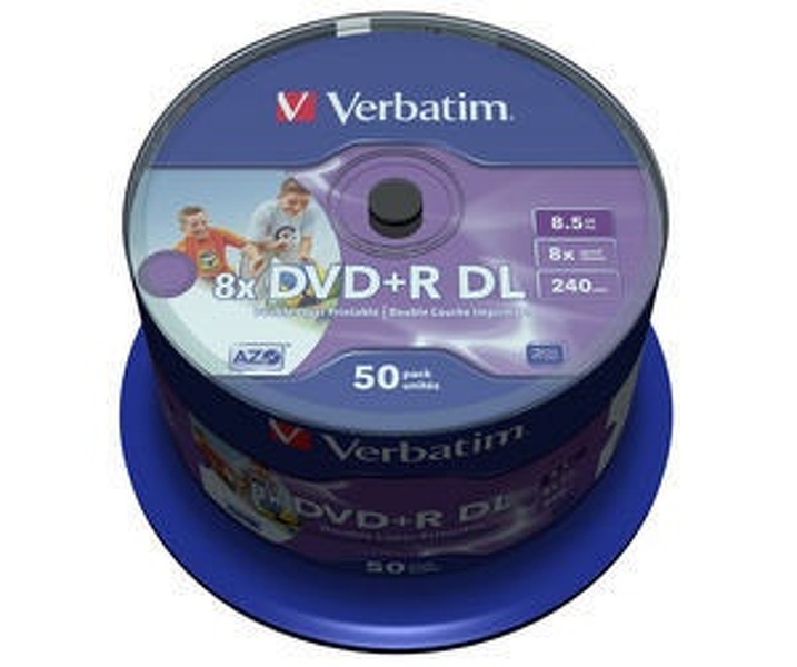 Zdjęcie produktu: Verbatim DVD+R 8,5GB x8 50szt Wide Inkjet Printable