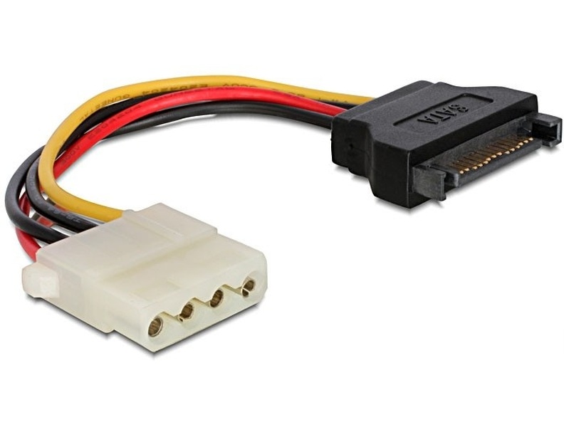 Zdjęcie produktu: Gembird CC-SATA-PS-M, adapter z Molex 4-pin [M] na SATA [M] 15cm