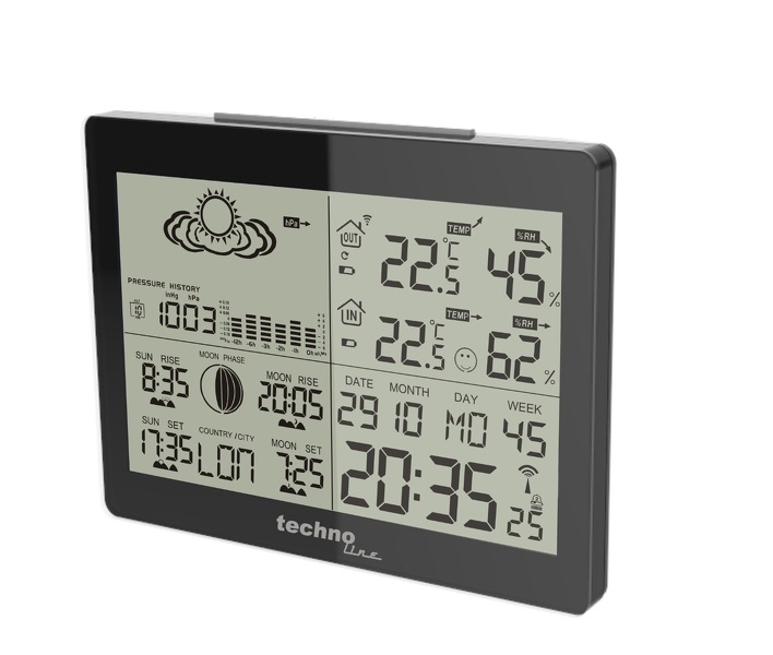 Zdjęcie produktu: Technoline WS-6760 stacja pogody - czarna