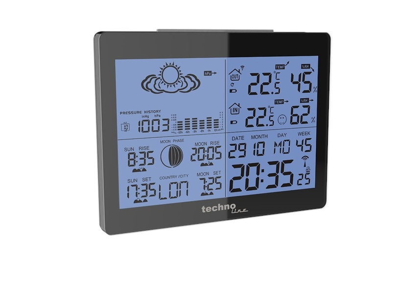 Zdjęcie produktu: Technoline WS-6760 stacja pogody - czarna
