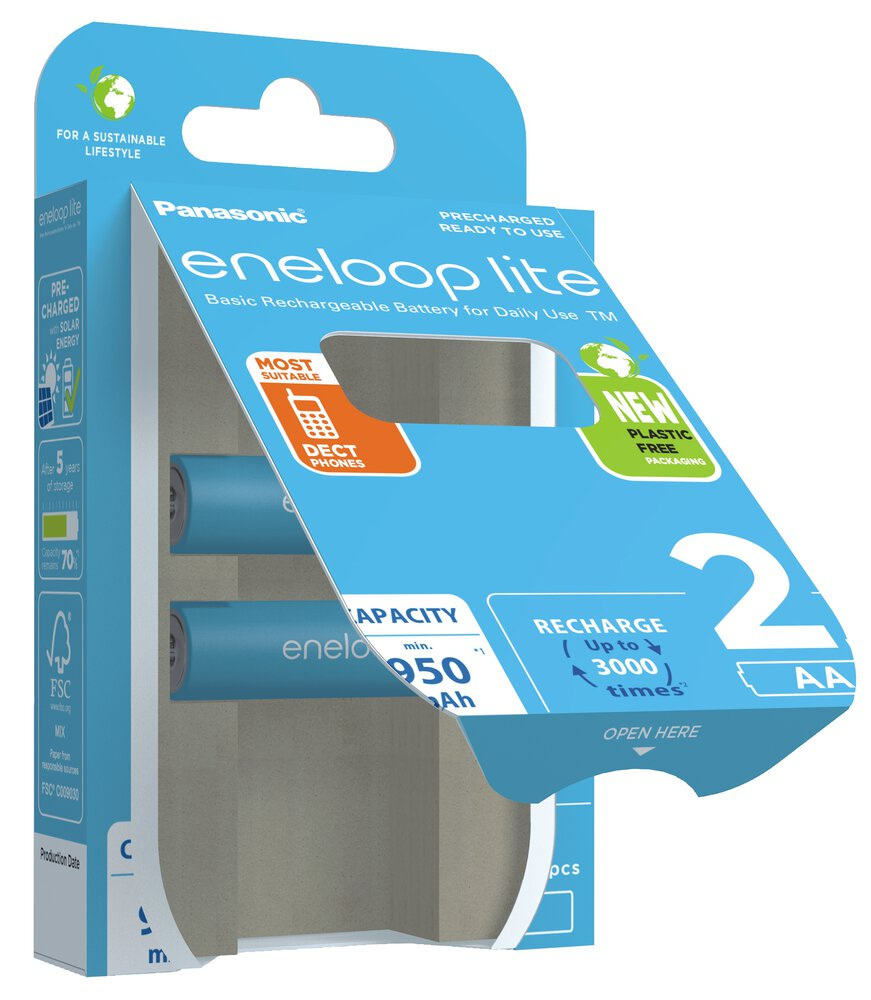 Panasonic Eneloop Lite R6/AA 950mAh - opak. 2 akumulatorki (BK-3LCCE-2BE)