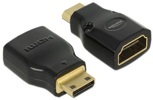 Miniatura zdjęcia: Delock 65665, adapter HDMI-A(F) do HDMI-C (M) High Speed Ethernet 4K