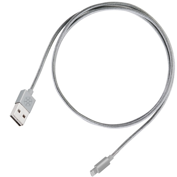 Zdjęcie produktu: SilverStone CPU03C (SST-CPU03C) obustronny USB-A do Lightning, certyfikat Apple MFi, grafitowy