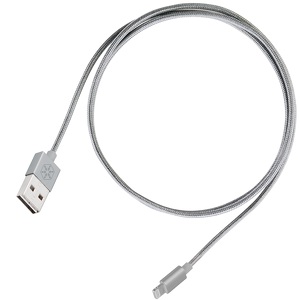 Miniatura produktu: SilverStone CPU03C (SST-CPU03C) obustronny USB-A do Lightning, certyfikat Apple MFi, grafitowy