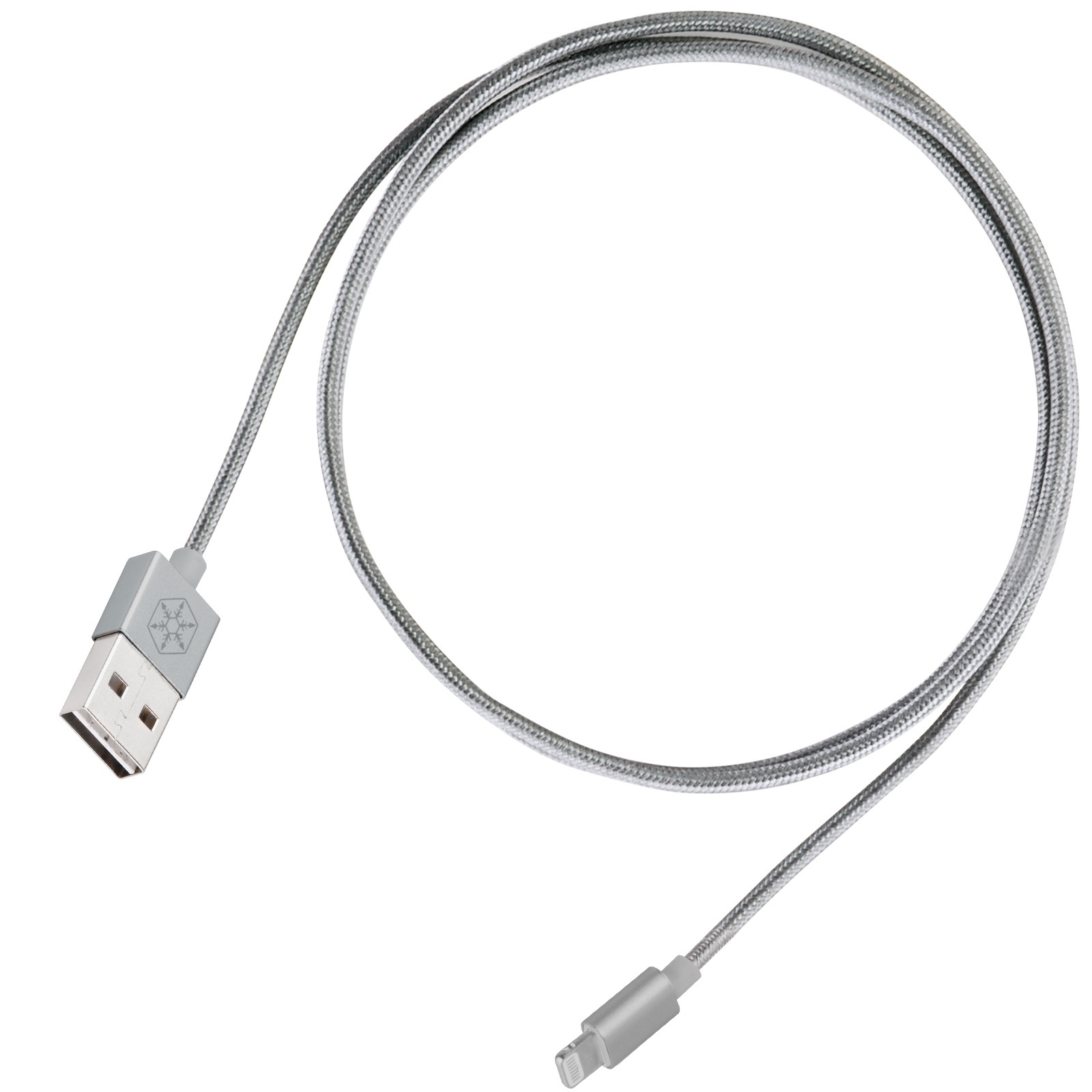SilverStone CPU03C (SST-CPU03C) obustronny USB-A do Lightning, certyfikat Apple MFi, grafitowy
