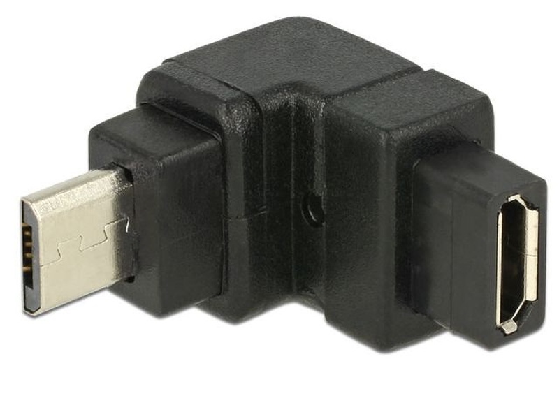 Zdjęcie produktu: Delock 65669, adapter USB 2.0 Micro-B (M) do USB 2.0 Micro-B (F) kątowy 90° UP