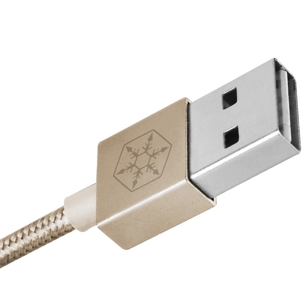 Zdjęcie produktu: SilverStone CPU03G (SST-CPU03G) obustronny USB-A do Lightning, certyfikat Apple MFi, złoty Zdjęcie produktu: SilverStone CPU03G (SST-CPU03G) obustronny USB-A do Lightning, certyfikat Apple MFi, złoty