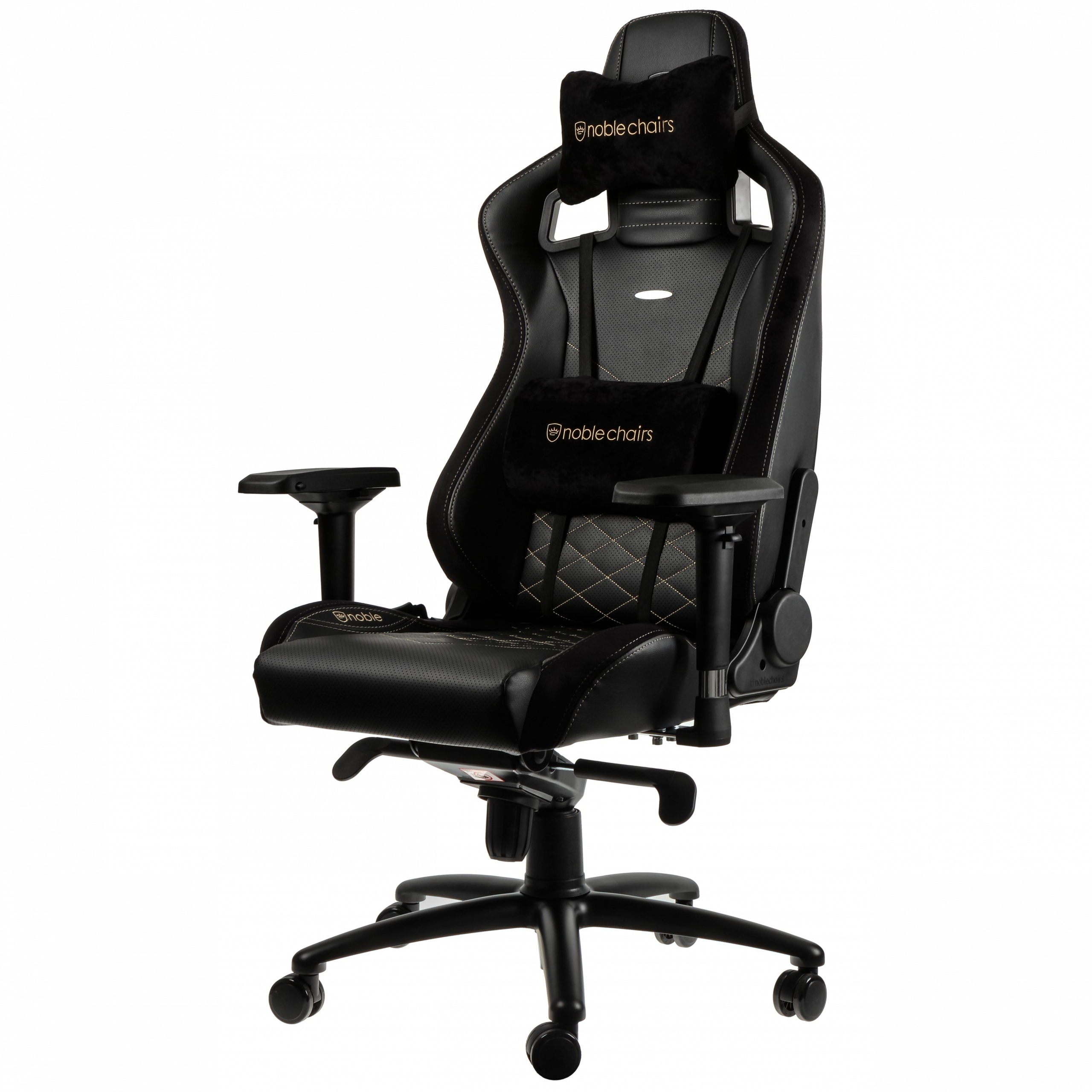 noblechairs EPIC, czarny, złote obszycycie