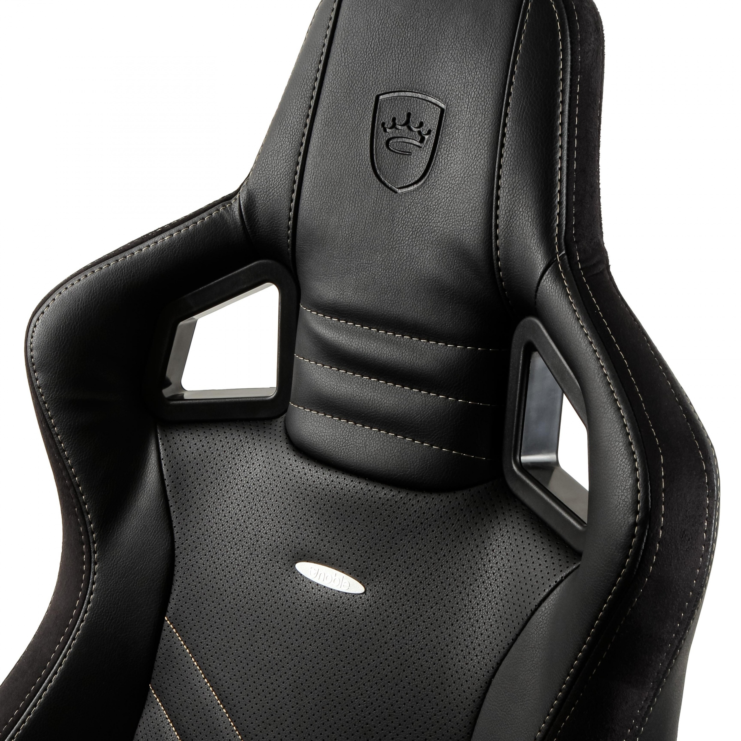 noblechairs EPIC, czarny, złote obszycycie