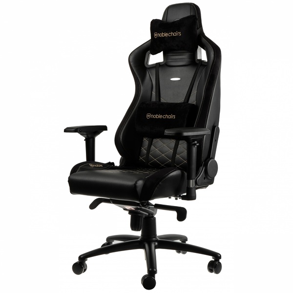 Zdjęcie produktu: noblechairs EPIC, czarny, złote obszycycie