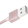 Miniatura zdjęcia: SilverStone CPU03P (SST-CPU03P) obustronny kabel USB-A do Lightning, certyfikat Apple MFi, różowy
