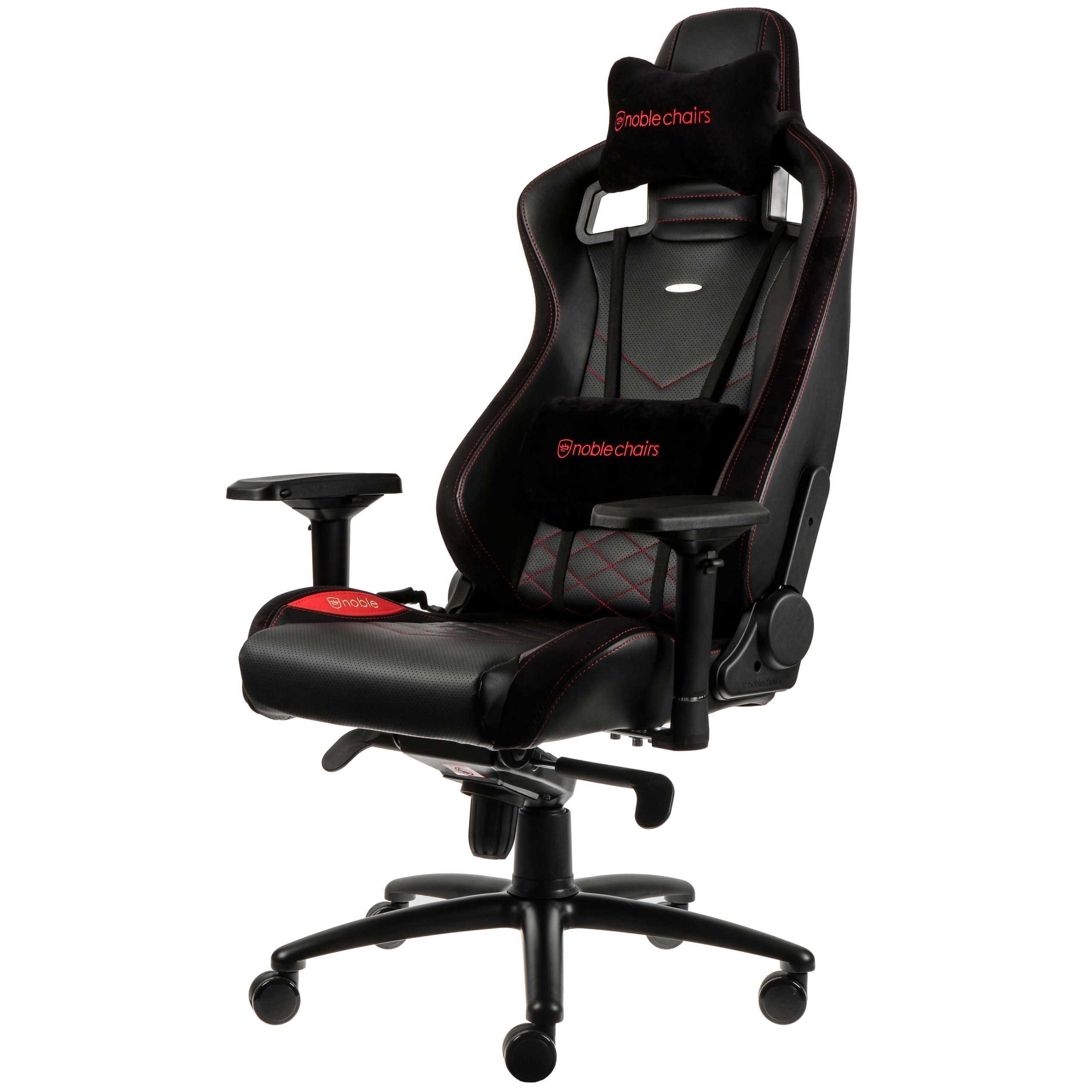 noblechairs EPIC, czarny, czerwone obszycie