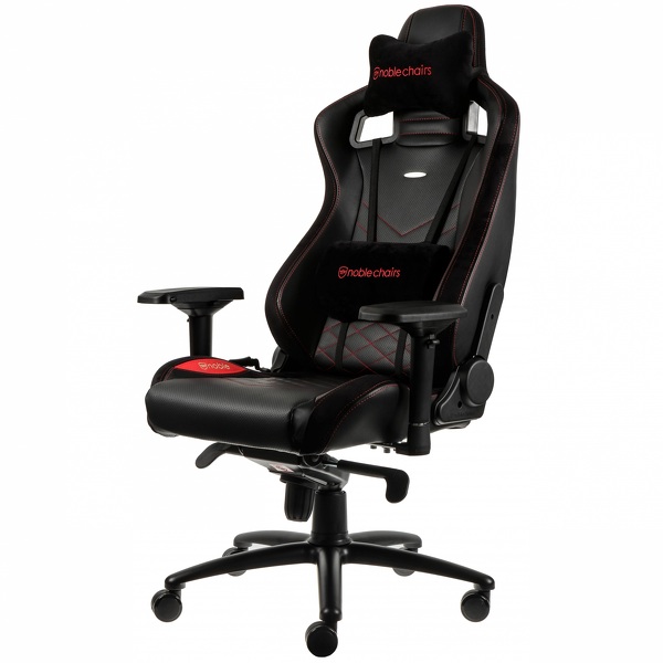 Zdjęcie produktu: noblechairs EPIC, czarny, czerwone obszycie