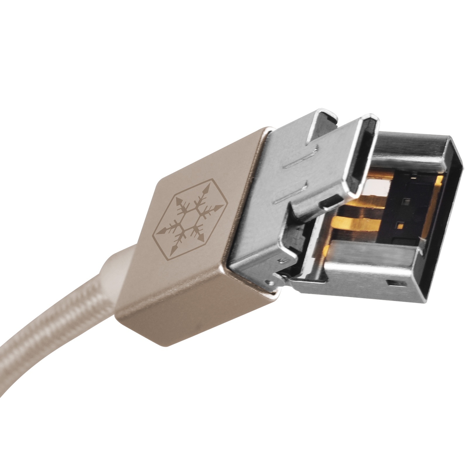 SilverStone CPU02G (SST-CPU02G) 2w1 Micro-USB / USB-A do Micro-B, złoty SilverStone CPU02G (SST-CPU02G) 2w1 Micro-USB / USB-A do Micro-B, złoty