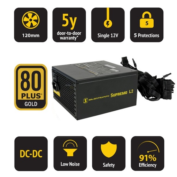 Zdjęcie produktu: Zasilacz SilentiumPC Supremo L2 Gold 550W