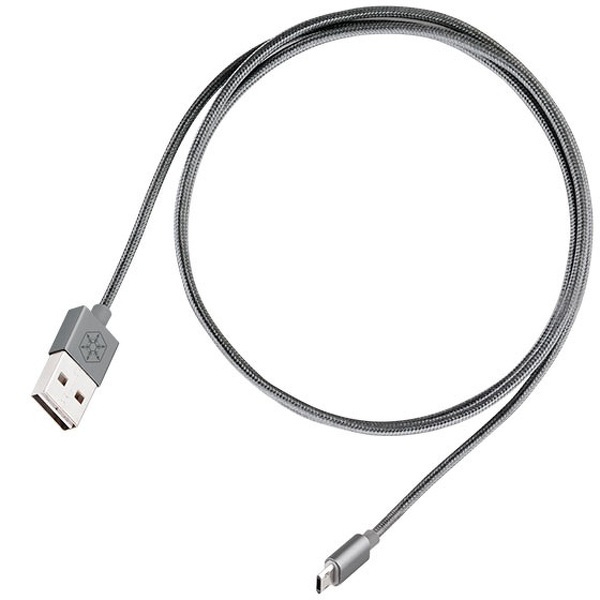 Zdjęcie produktu: SilverStone CPU01C (SST-CPU01C) obustronny USB-A do obustronnego Micro-B, grafitowy