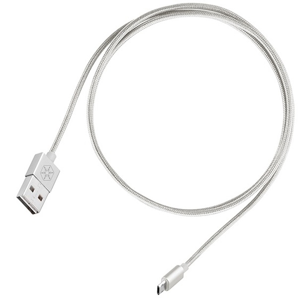 Zdjęcie produktu: SilverStone CPU01S (SST-CPU01S) obustronny USB-A do obustronnego Micro-B, srebrny