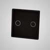 Touchme TM531B Mały panel szklany 47x47mm + naklejka montażowa, przycisk podwójny, czarny