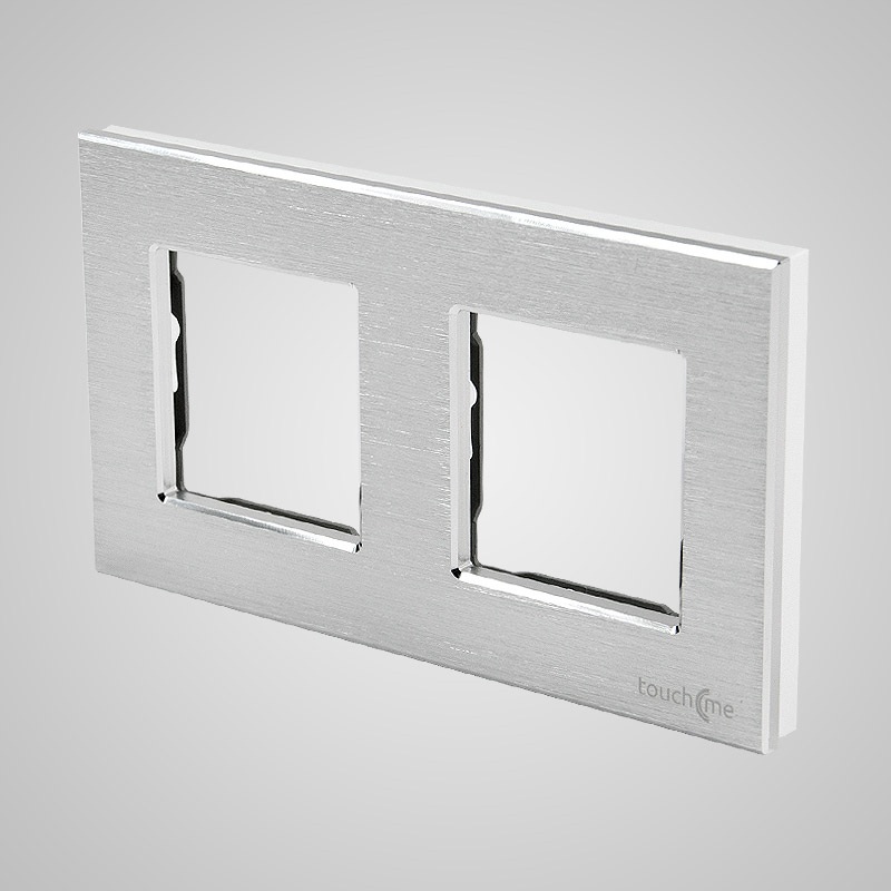Touchme TM616W Ramka 2-krotna 86x158mm aluminium, biała