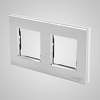 Touchme TM616W Ramka 2-krotna 86x158mm aluminium, biała