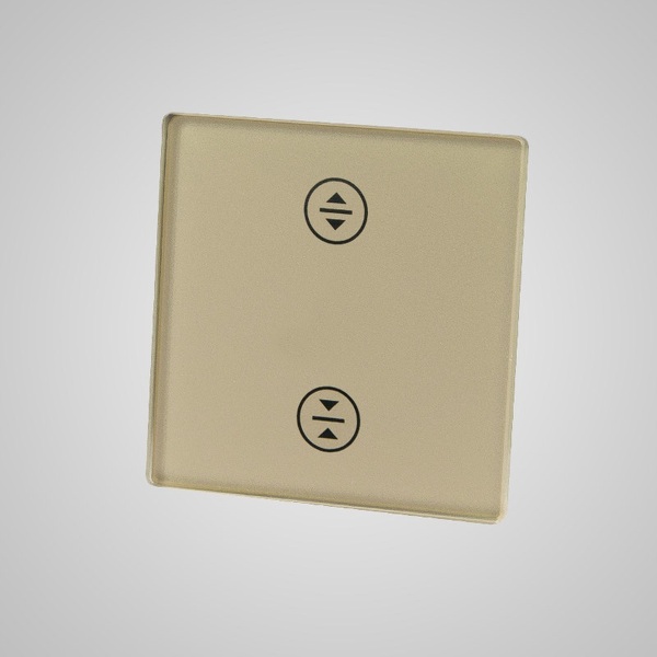 Zdjęcie produktu: Touchme TM827G Mały panel szklany 47x47mm + naklejka montażowa, żaluzjowy, złoty