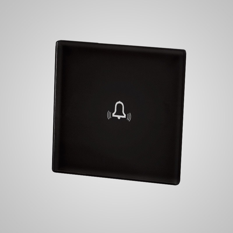 Touchme TM813B Mały panel szklany 47x47mm + naklejka montażowa, dzwonek, czarny