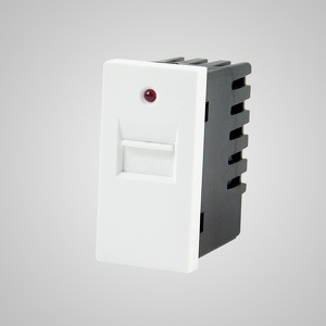 Miniatura produktu: Touchme TM901W Moduł 1/2 gniazdo USB, przesłona, lampka sygnalizacyjna, białe