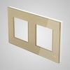 Touchme TM716G Ramka 2-krotna 86x158mm szklana, złota