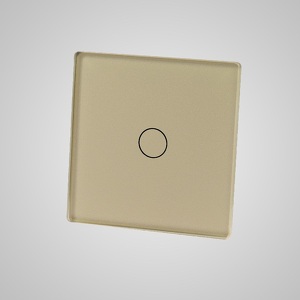 Miniatura produktu: Touchme TM530G Mały panel szklany 47x47mm + naklejka montażowa, przycisk pojedynczy, złoty