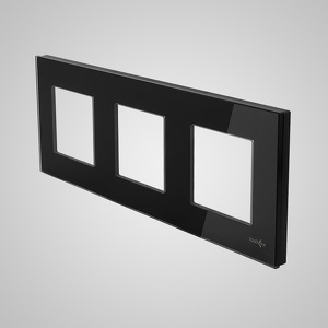 Miniatura produktu: Touchme TM717B Ramka 3-krotna 86x228mm szklana, czarna Miniatura produktu: Touchme TM717B Ramka 3-krotna 86x228mm szklana, czarna