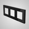 Touchme TM717B Ramka 3-krotna 86x228mm szklana, czarna