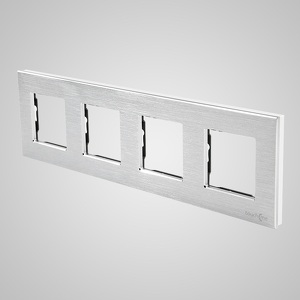 Miniatura produktu: Touchme TM618W Ramka 4-krotna 86x299mm aluminium, biała Miniatura produktu: Touchme TM618W Ramka 4-krotna 86x299mm aluminium, biała