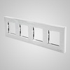 Touchme TM618W Ramka 4-krotna 86x299mm aluminium, biała