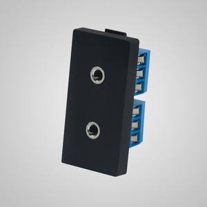 Miniatura produktu: Touchme TM910B Moduł 1/2, gniazdo podwójne słuchawkowe stereo, czarne