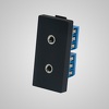 Touchme TM910B Moduł 1/2, gniazdo podwójne słuchawkowe stereo, czarne