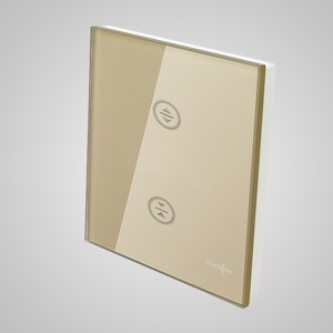 Miniatura produktu: Touchme Duży panel 86x86mm szklany, żaluzjowy, złoty TM727G