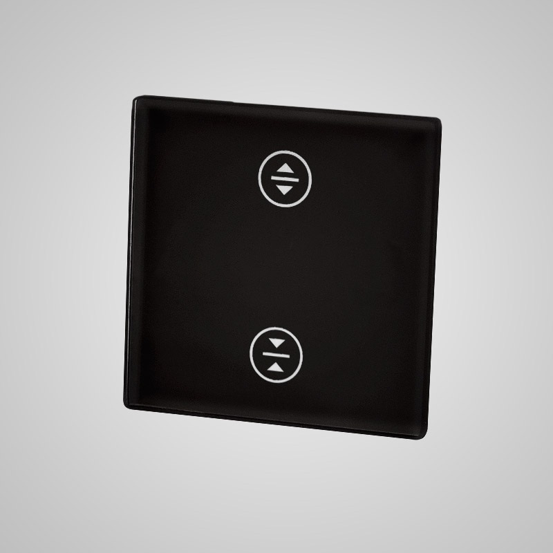 Touchme TM827B Mały panel szklany 47x47mm + naklejka montażowa, żaluzjowy, czarny
