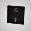 Miniatura zdjęcia: Touchme TM827B Mały panel szklany 47x47mm + naklejka montażowa, żaluzjowy, czarny