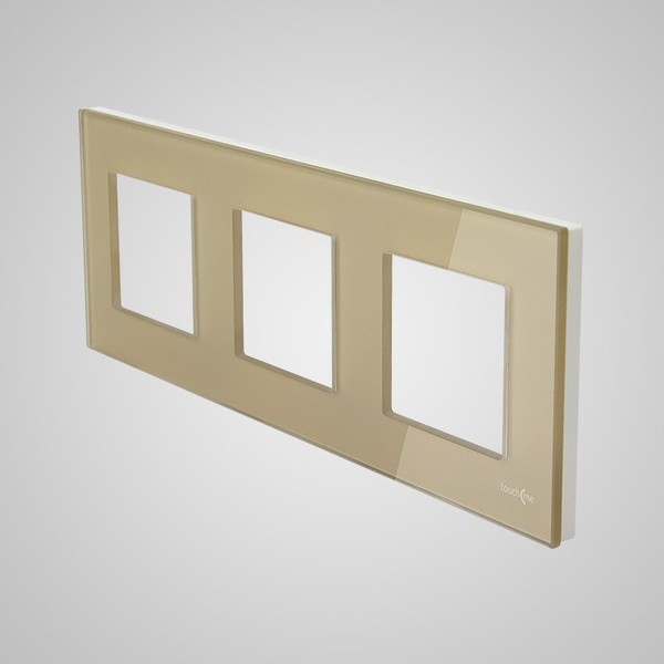 Zdjęcie produktu: Touchme TM717G Ramka 3-krotna 86x228mm szklana, złota